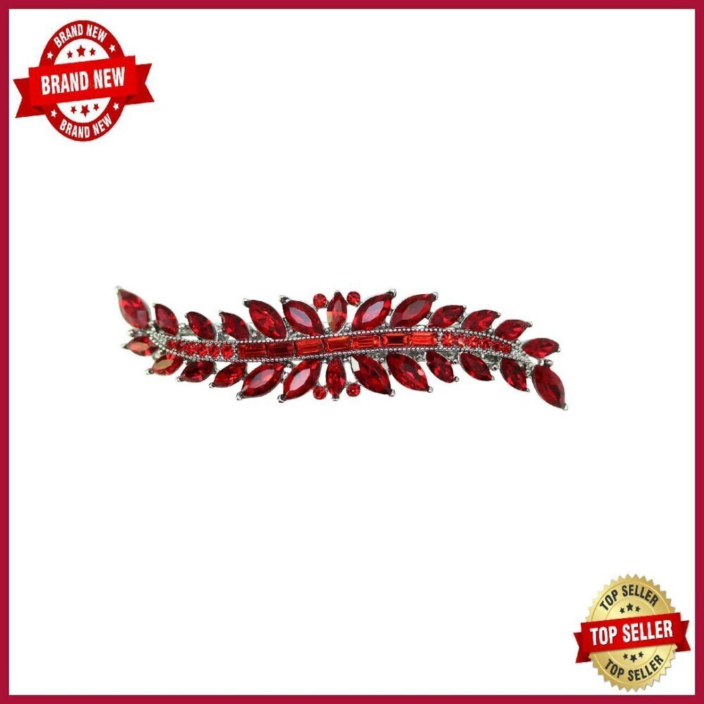 Sparkling Marquise Rhinestone Crystal Floral Hair Barrette